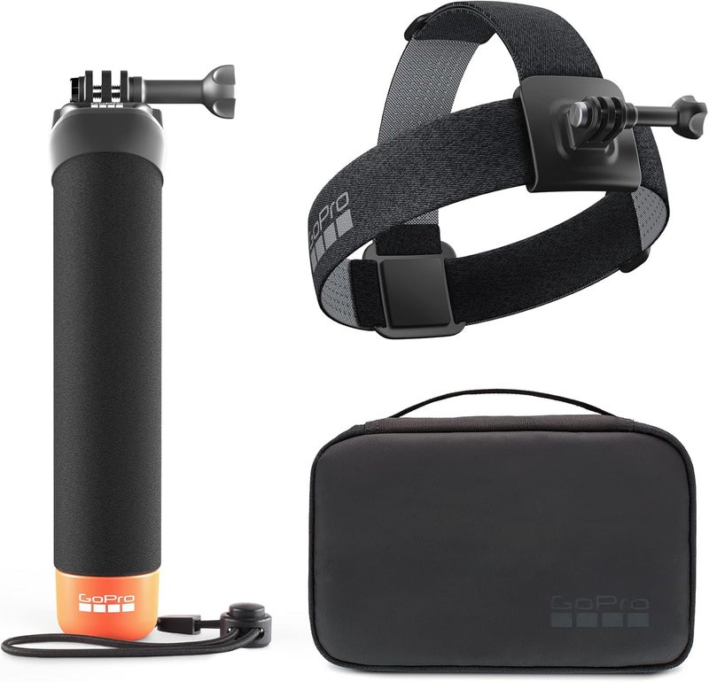 GoPro Adventure Kit 3.0 (Head Strap 2.0 + Clip, The Handler (Floating Hand Grip), and Compact Case) - Official Accessory - Image 1
